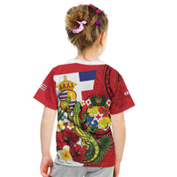 Hawaii And Tonga Kid T Shirt King Kalakaua Tribal Gecko Tongan Ngatu LT14 - Polynesian Pride