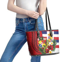 Hawaii And Tonga Leather Tote Bag King Kalakaua Tribal Gecko Tongan Ngatu LT14 - Polynesian Pride