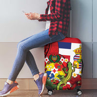 Hawaii And Tonga Luggage Cover King Kalakaua Tribal Gecko Tongan Ngatu LT14 - Polynesian Pride