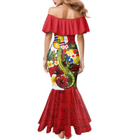 Hawaii And Tonga Mermaid Dress King Kalakaua Tribal Gecko Tongan Ngatu LT14 - Polynesian Pride