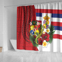 Hawaii And Tonga Shower Curtain King Kalakaua Tribal Gecko Tongan Ngatu LT14 - Polynesian Pride