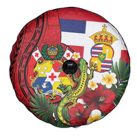 Hawaii And Tonga Spare Tire Cover King Kalakaua Tribal Gecko Tongan Ngatu LT14 - Polynesian Pride