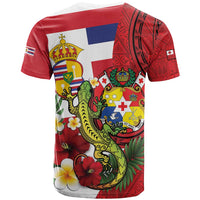 Hawaii And Tonga T Shirt King Kalakaua Tribal Gecko Tongan Ngatu LT14 - Polynesian Pride