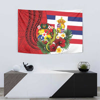 Hawaii And Tonga Tapestry King Kalakaua Tribal Gecko Tongan Ngatu LT14 - Polynesian Pride