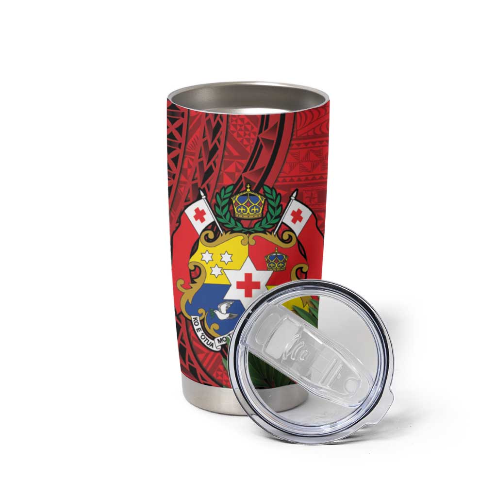Hawaii And Tonga Tumbler Cup King Kalakaua Tribal Gecko Tongan Ngatu LT14 - Polynesian Pride