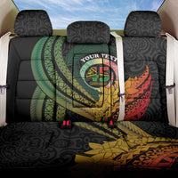 Personalised Vanuatu Independence Day Back Car Seat Cover July 30 Pig Tusk Long God Yumi Stanap LT14 One Size Black - Polynesian Pride