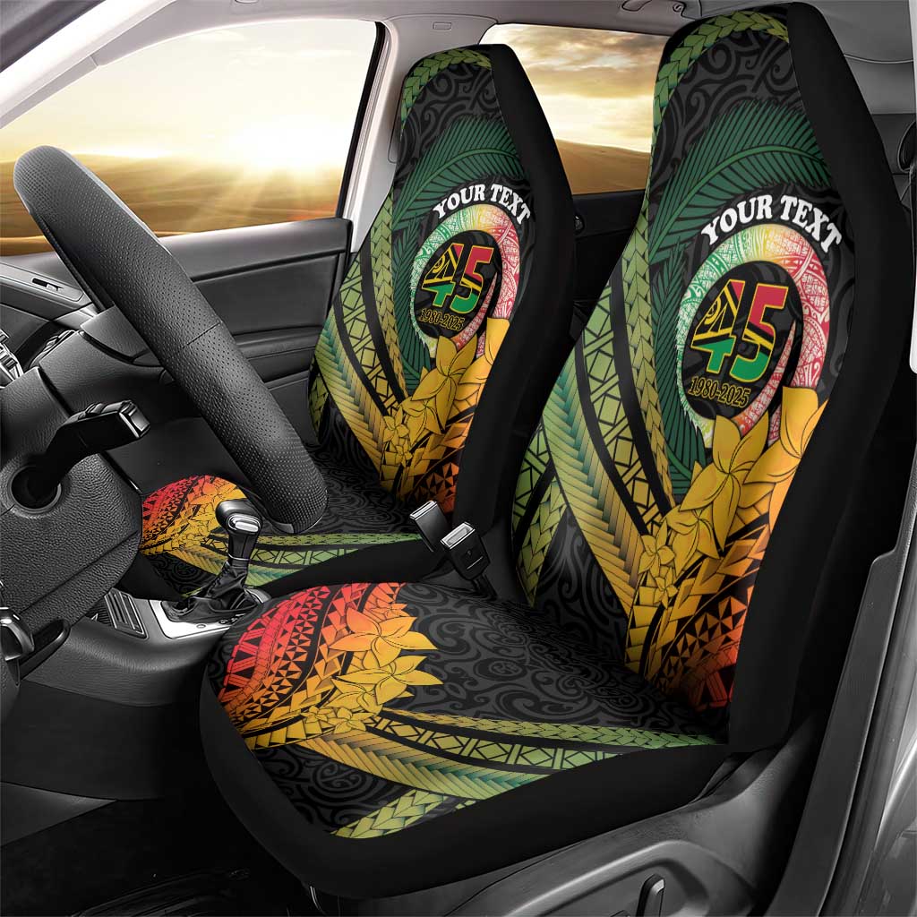 Personalised Vanuatu Independence Day Car Seat Cover July 30 Pig Tusk Long God Yumi Stanap LT14 - Polynesian Pride