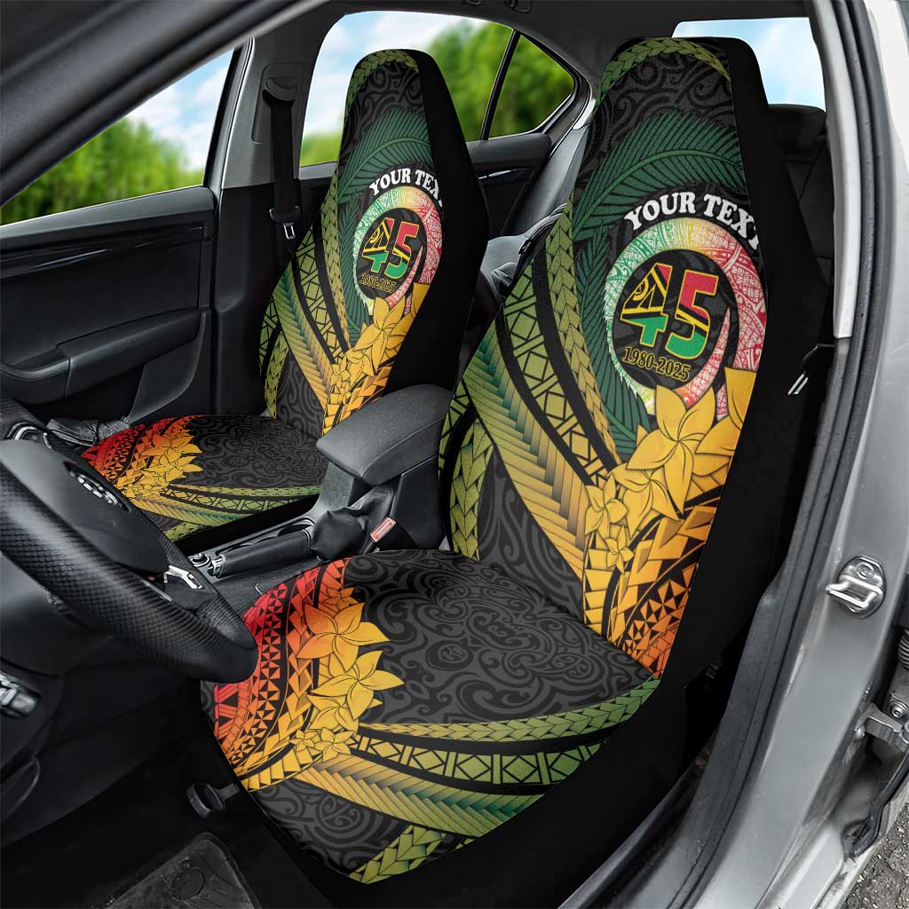 Personalised Vanuatu Independence Day Car Seat Cover July 30 Pig Tusk Long God Yumi Stanap LT14 - Polynesian Pride