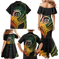 Personalised Vanuatu Independence Day Family Matching Mermaid Dress and Hawaiian Shirt July 30 Pig Tusk Long God Yumi Stanap LT14 - Polynesian Pride