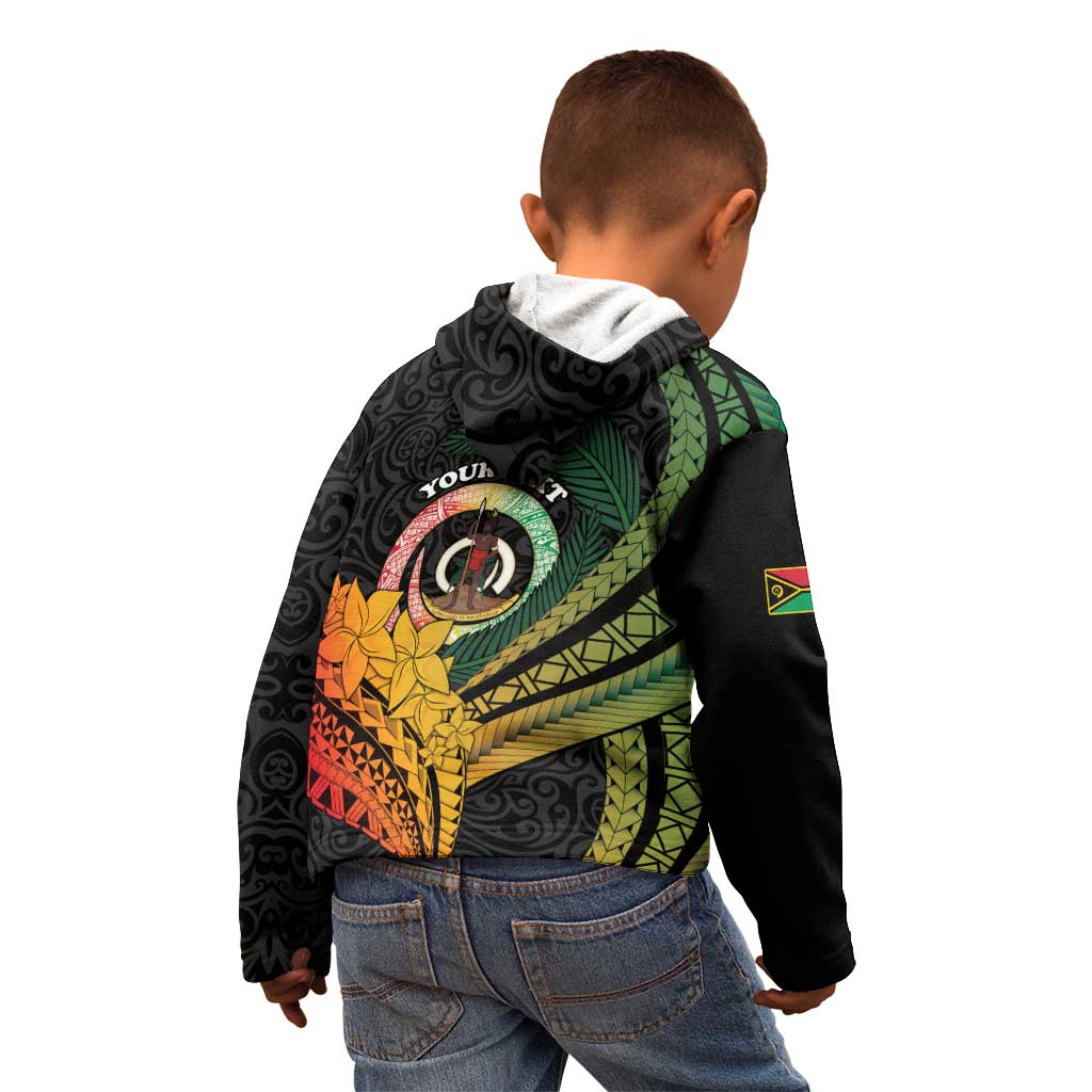 Personalised Vanuatu Independence Day Kid Hoodie July 30 Pig Tusk Long God Yumi Stanap LT14 - Polynesian Pride