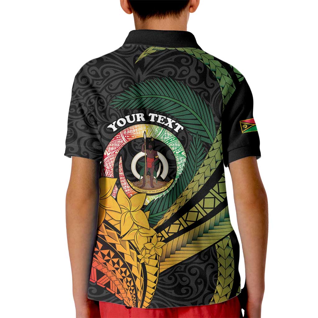 Personalised Vanuatu Independence Day Kid Polo Shirt July 30 Pig Tusk Long God Yumi Stanap LT14 - Polynesian Pride