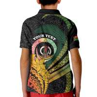 Personalised Vanuatu Independence Day Kid Polo Shirt July 30 Pig Tusk Long God Yumi Stanap LT14 - Polynesian Pride