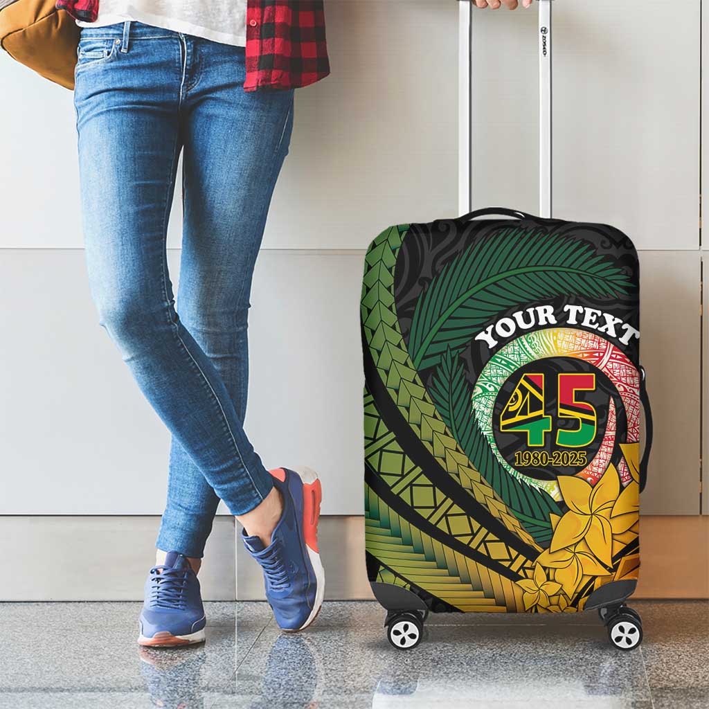 Personalised Vanuatu Independence Day Luggage Cover July 30 Pig Tusk Long God Yumi Stanap LT14 - Polynesian Pride