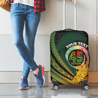 Personalised Vanuatu Independence Day Luggage Cover July 30 Pig Tusk Long God Yumi Stanap LT14 - Polynesian Pride
