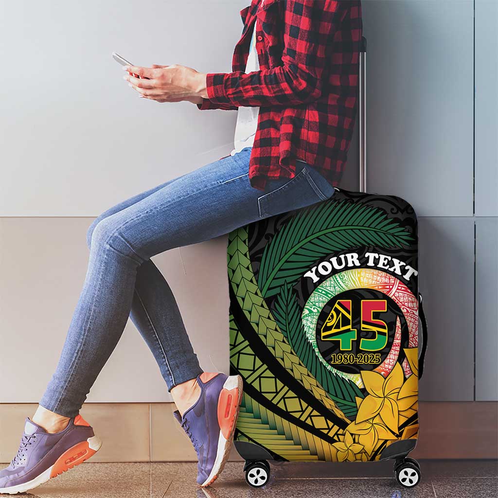 Personalised Vanuatu Independence Day Luggage Cover July 30 Pig Tusk Long God Yumi Stanap LT14 - Polynesian Pride