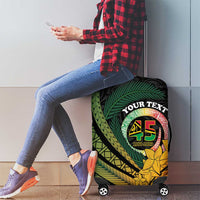 Personalised Vanuatu Independence Day Luggage Cover July 30 Pig Tusk Long God Yumi Stanap LT14 - Polynesian Pride