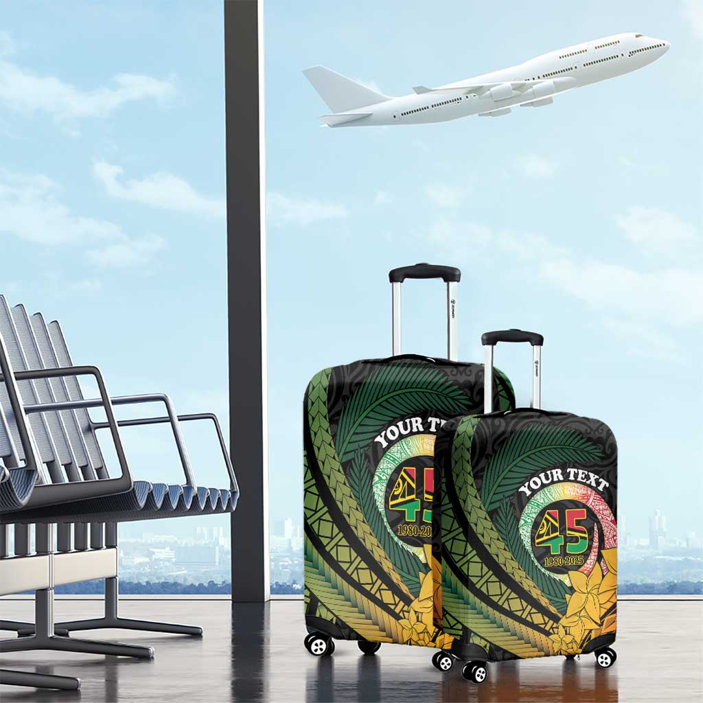 Personalised Vanuatu Independence Day Luggage Cover July 30 Pig Tusk Long God Yumi Stanap LT14 - Polynesian Pride