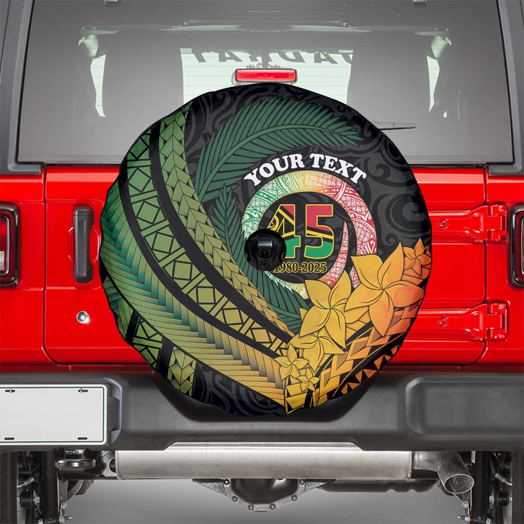 Personalised Vanuatu Independence Day Spare Tire Cover July 30 Pig Tusk Long God Yumi Stanap LT14 - Polynesian Pride