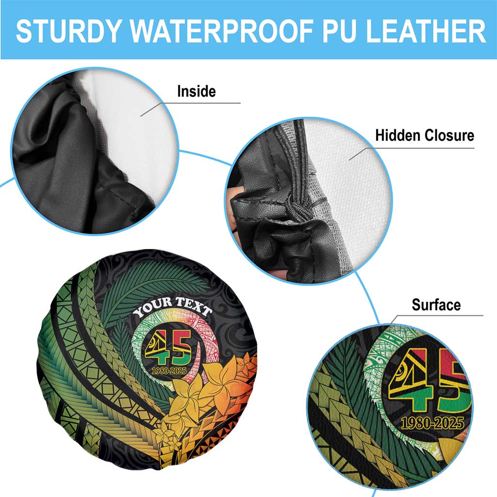 Personalised Vanuatu Independence Day Spare Tire Cover July 30 Pig Tusk Long God Yumi Stanap LT14 - Polynesian Pride