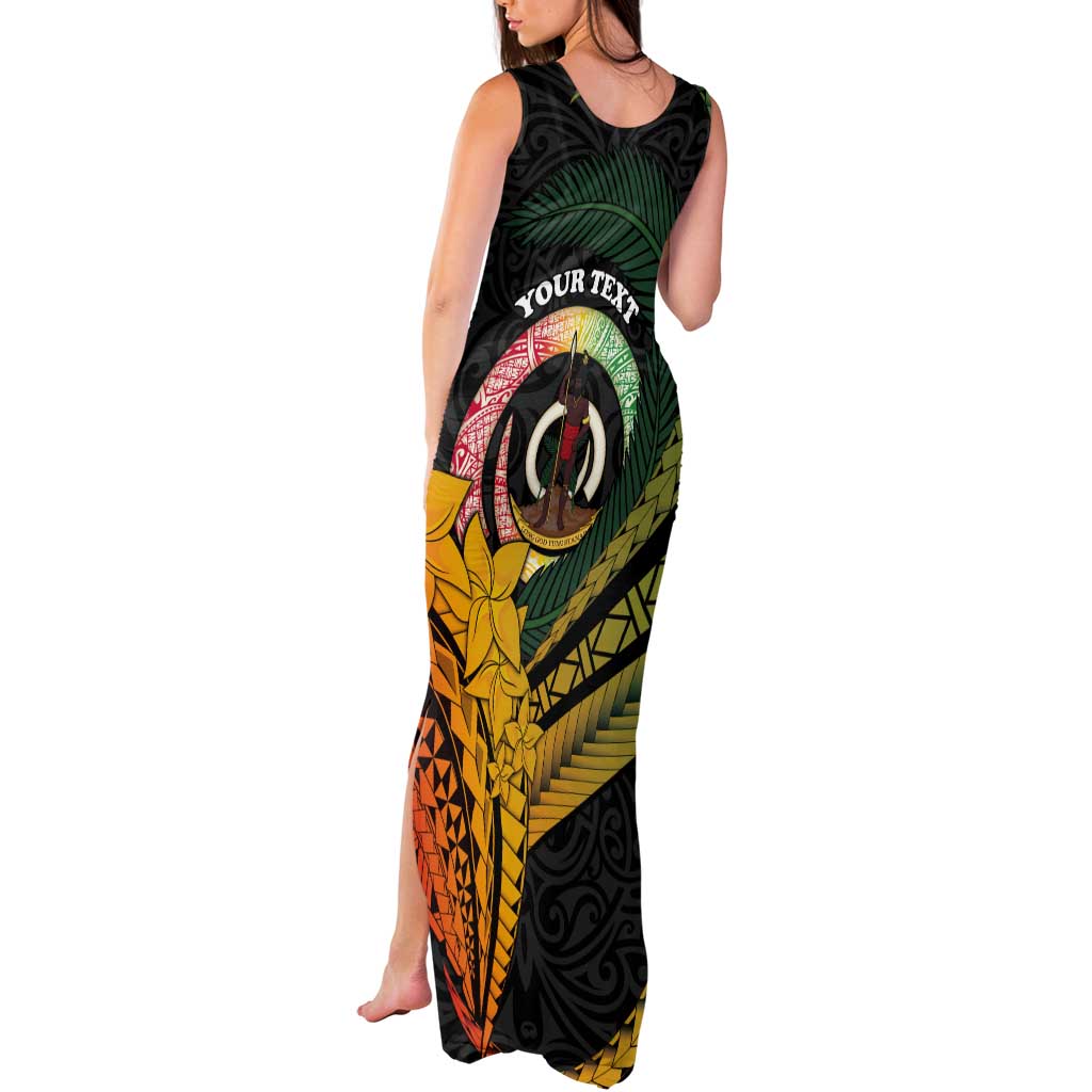 Personalised Vanuatu Independence Day Tank Maxi Dress July 30 Pig Tusk Long God Yumi Stanap LT14 - Polynesian Pride