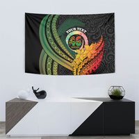 Personalised Vanuatu Independence Day Tapestry July 30 Pig Tusk Long God Yumi Stanap LT14 - Polynesian Pride