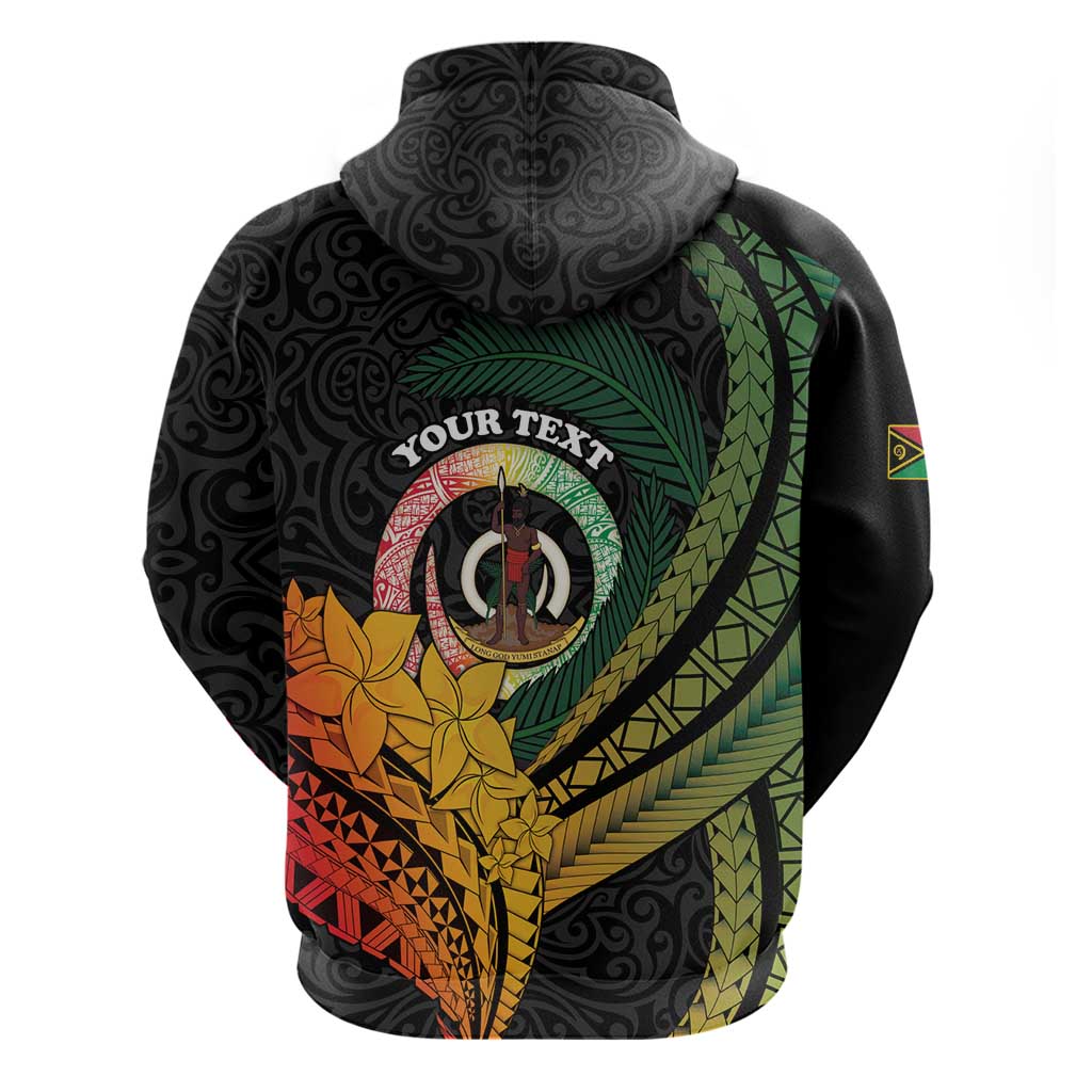 Personalised Vanuatu Independence Day Zip Hoodie July 30 Pig Tusk Long God Yumi Stanap LT14 - Polynesian Pride