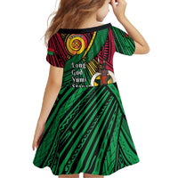 Halo Vanuatu Family Matching Long Sleeve Bodycon Dress and Hawaiian Shirt Happy 45th Independence Anniversary LT14 - Polynesian Pride