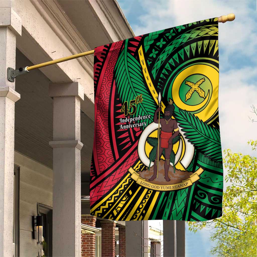 Halo Vanuatu Garden Flag Happy 45th Independence Anniversary