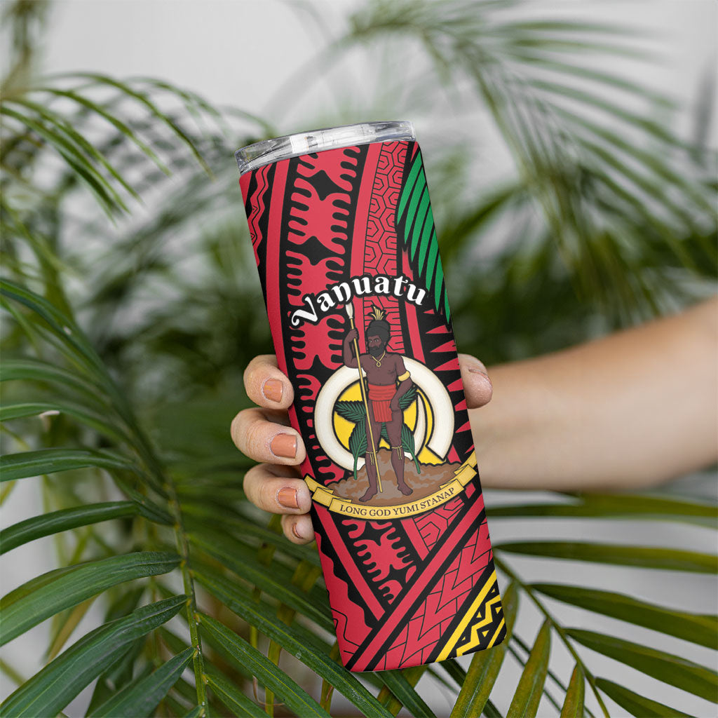 Halo Vanuatu Skinny Tumbler Happy 46th Independence Anniversary LT14 - Polynesian Pride