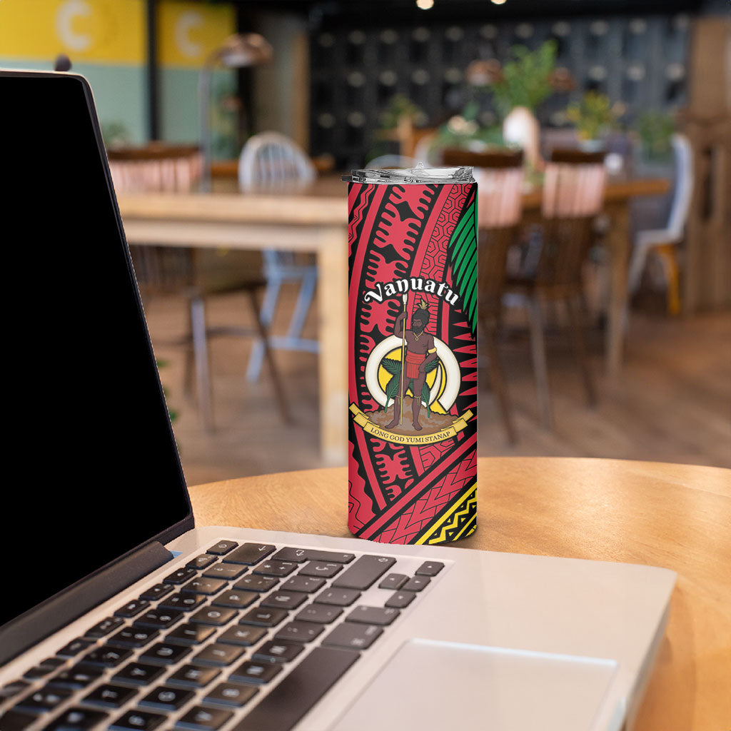 Halo Vanuatu Skinny Tumbler Happy 46th Independence Anniversary LT14 - Polynesian Pride
