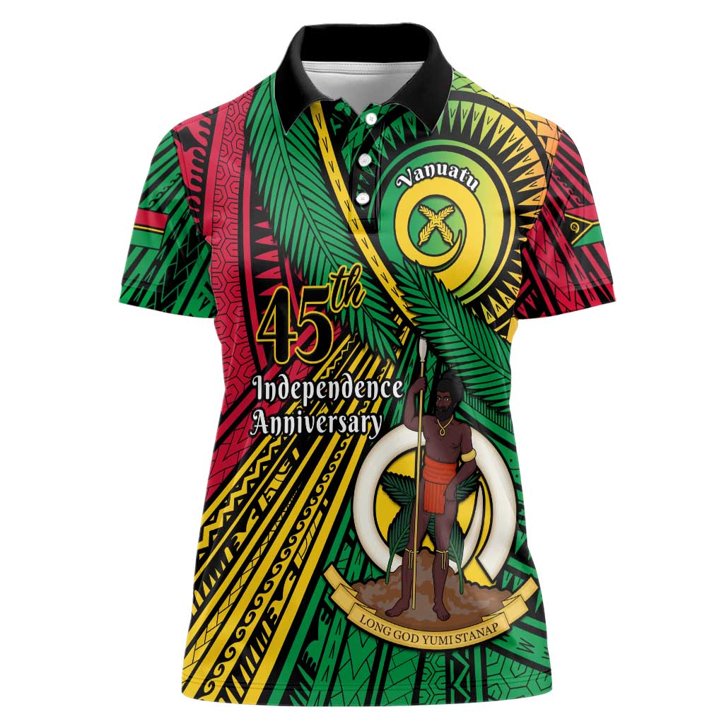 Halo Vanuatu Women Polo Shirt Happy 45th Independence Anniversary