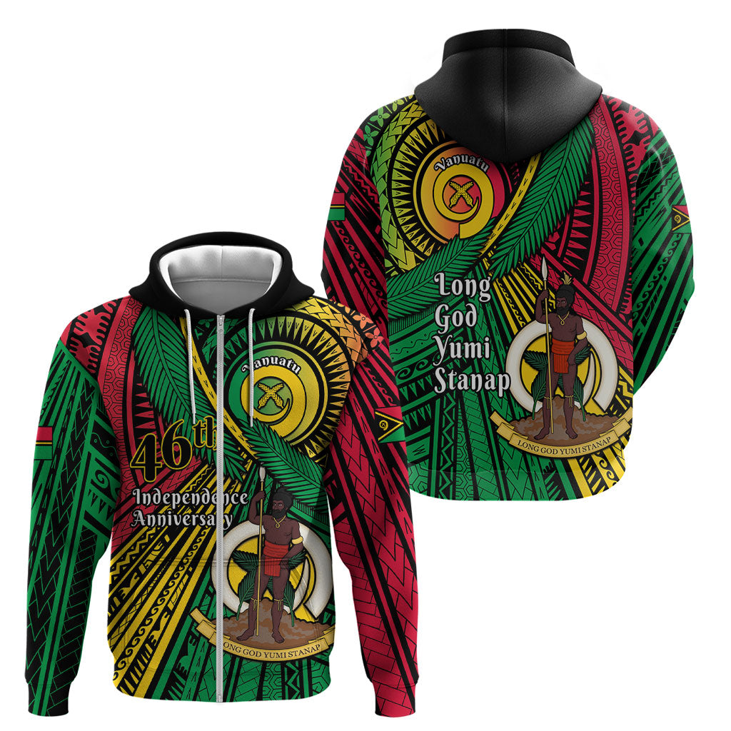 Halo Vanuatu Zip Hoodie Happy 46th Independence Anniversary LT14 - Polynesian Pride