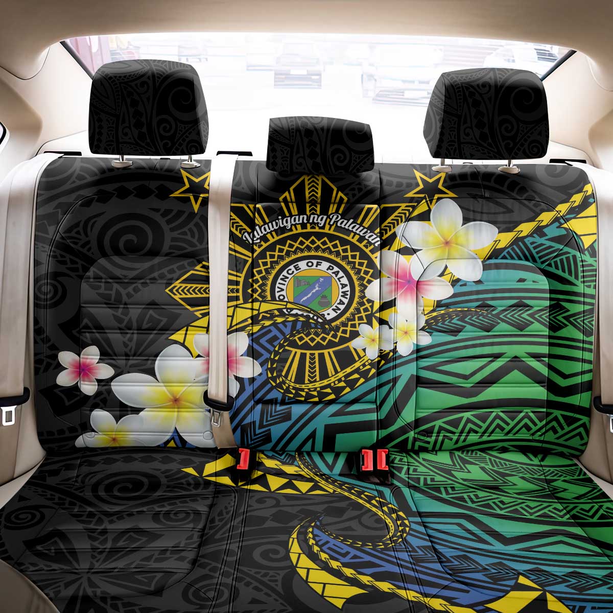 Lalawigan ng Palawan Back Car Seat Cover Philippines Province Land of Promise LT14 - Polynesian Pride