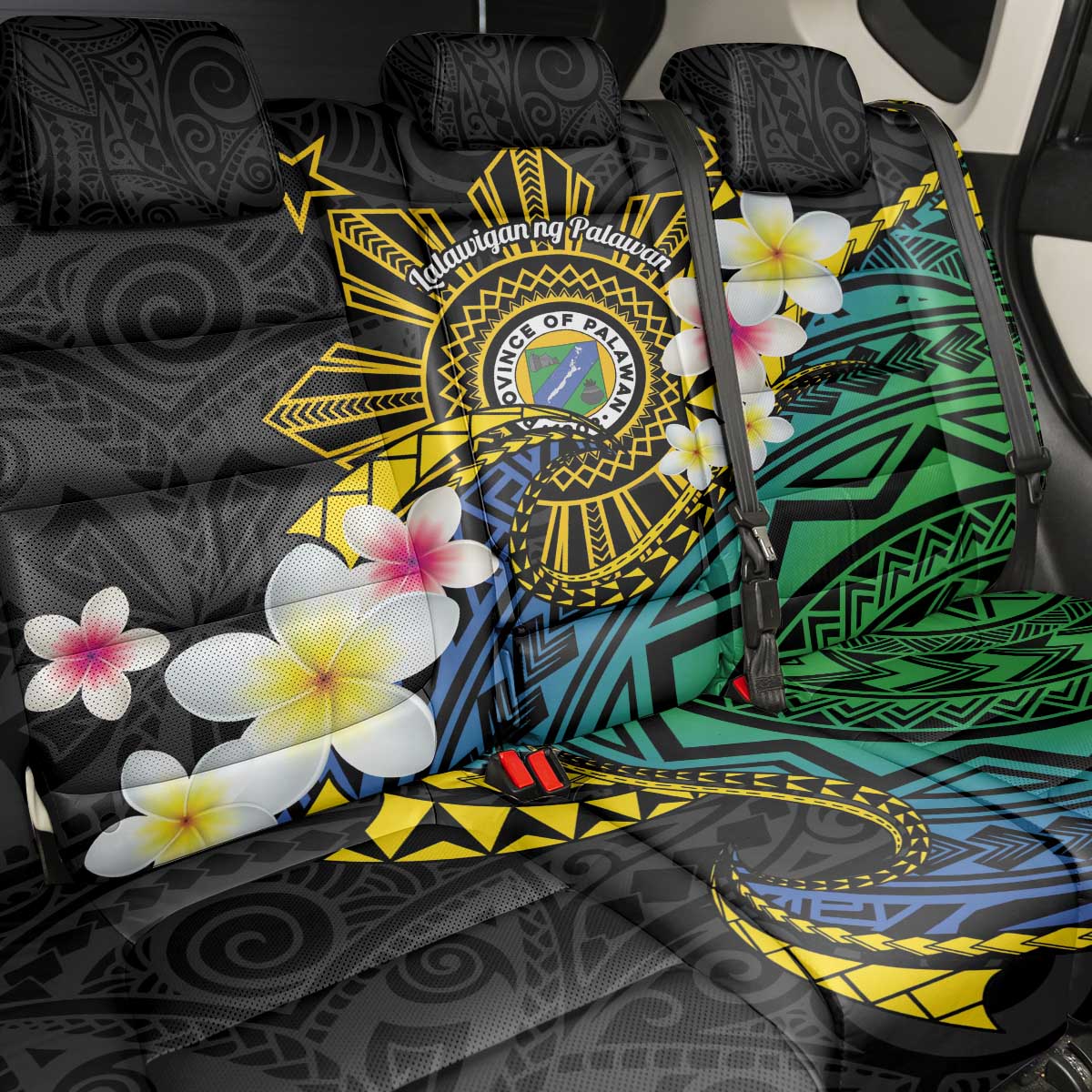 Lalawigan ng Palawan Back Car Seat Cover Philippines Province Land of Promise LT14 - Polynesian Pride