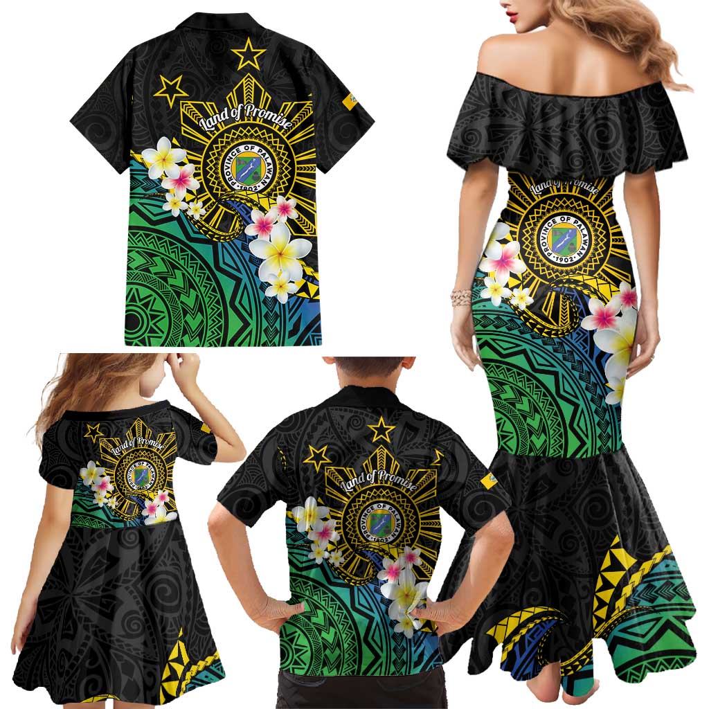 Lalawigan ng Palawan Family Matching Mermaid Dress and Hawaiian Shirt Philippines Province Land of Promise LT14 - Polynesian Pride