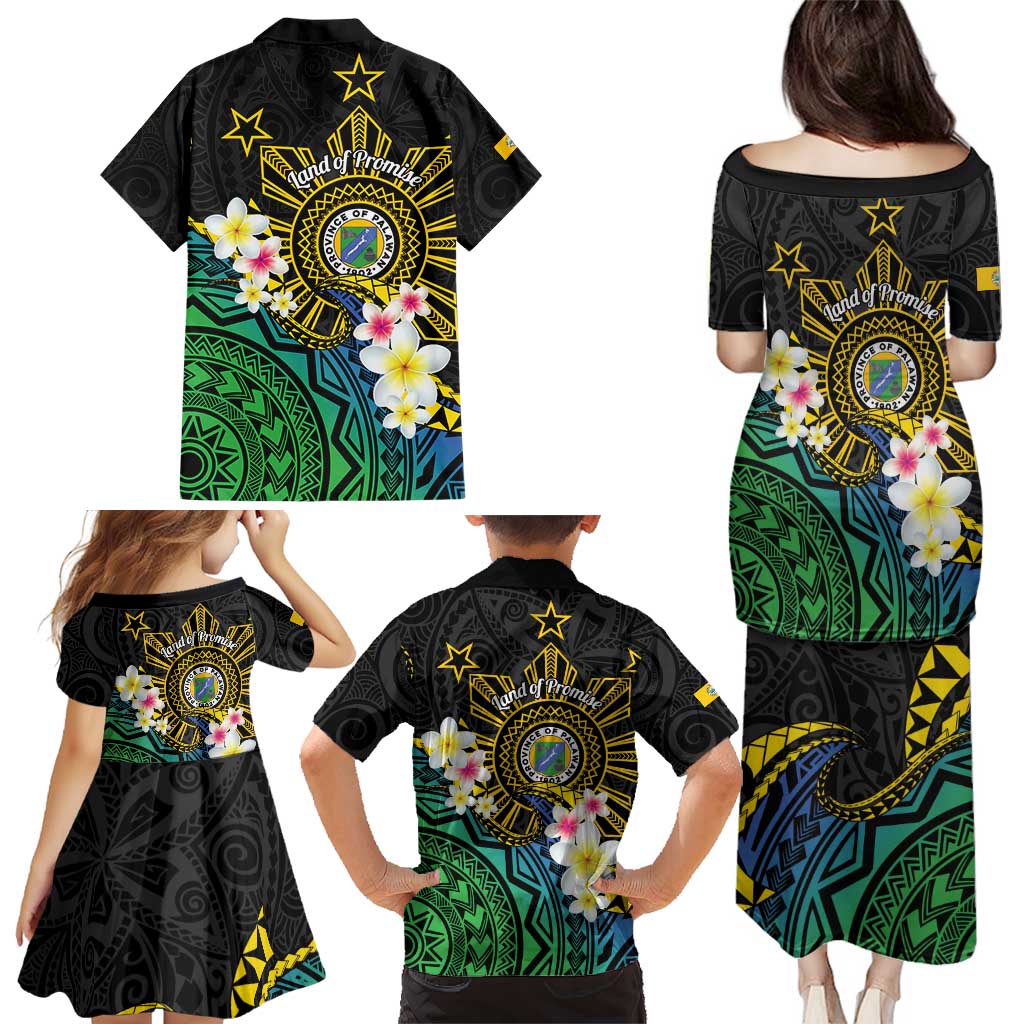 Lalawigan ng Palawan Family Matching Puletasi and Hawaiian Shirt Philippines Province Land of Promise LT14 - Polynesian Pride