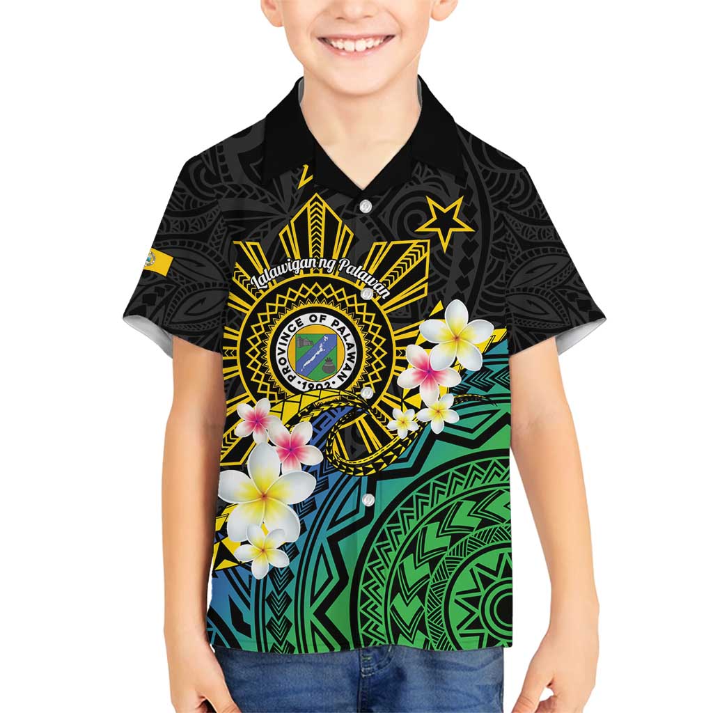 Lalawigan ng Palawan Family Matching Summer Maxi Dress and Hawaiian Shirt Philippines Province Land of Promise LT14 Son's Shirt Black - Polynesian Pride