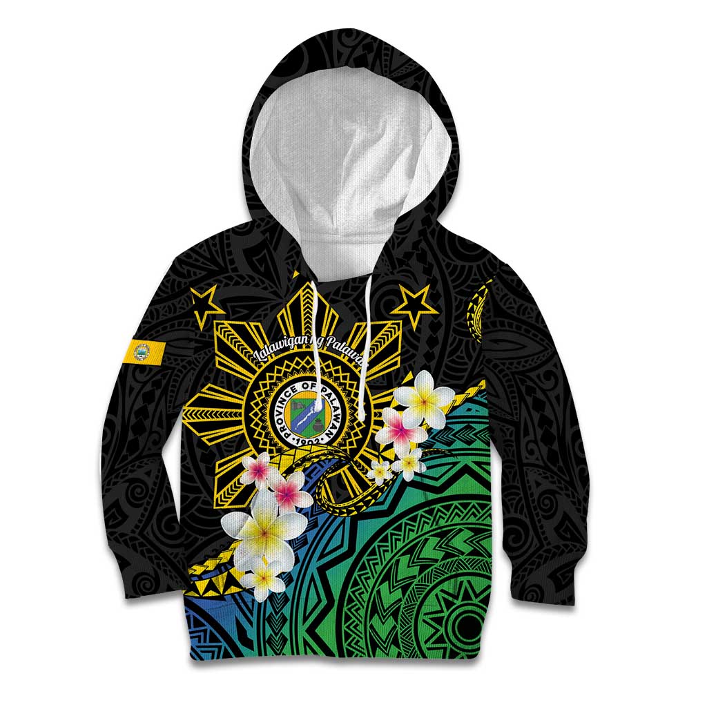 Lalawigan ng Palawan Kid Hoodie Philippines Province Land of Promise LT14 Hoodie Black - Polynesian Pride
