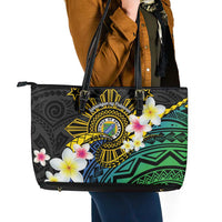 Lalawigan ng Palawan Leather Tote Bag Philippines Province Land of Promise LT14 - Polynesian Pride