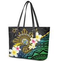 Lalawigan ng Palawan Leather Tote Bag Philippines Province Land of Promise LT14 - Polynesian Pride