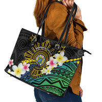 Lalawigan ng Palawan Leather Tote Bag Philippines Province Land of Promise LT14 - Polynesian Pride