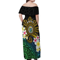 Lalawigan ng Palawan Off Shoulder Maxi Dress Philippines Province Land of Promise LT14 - Polynesian Pride