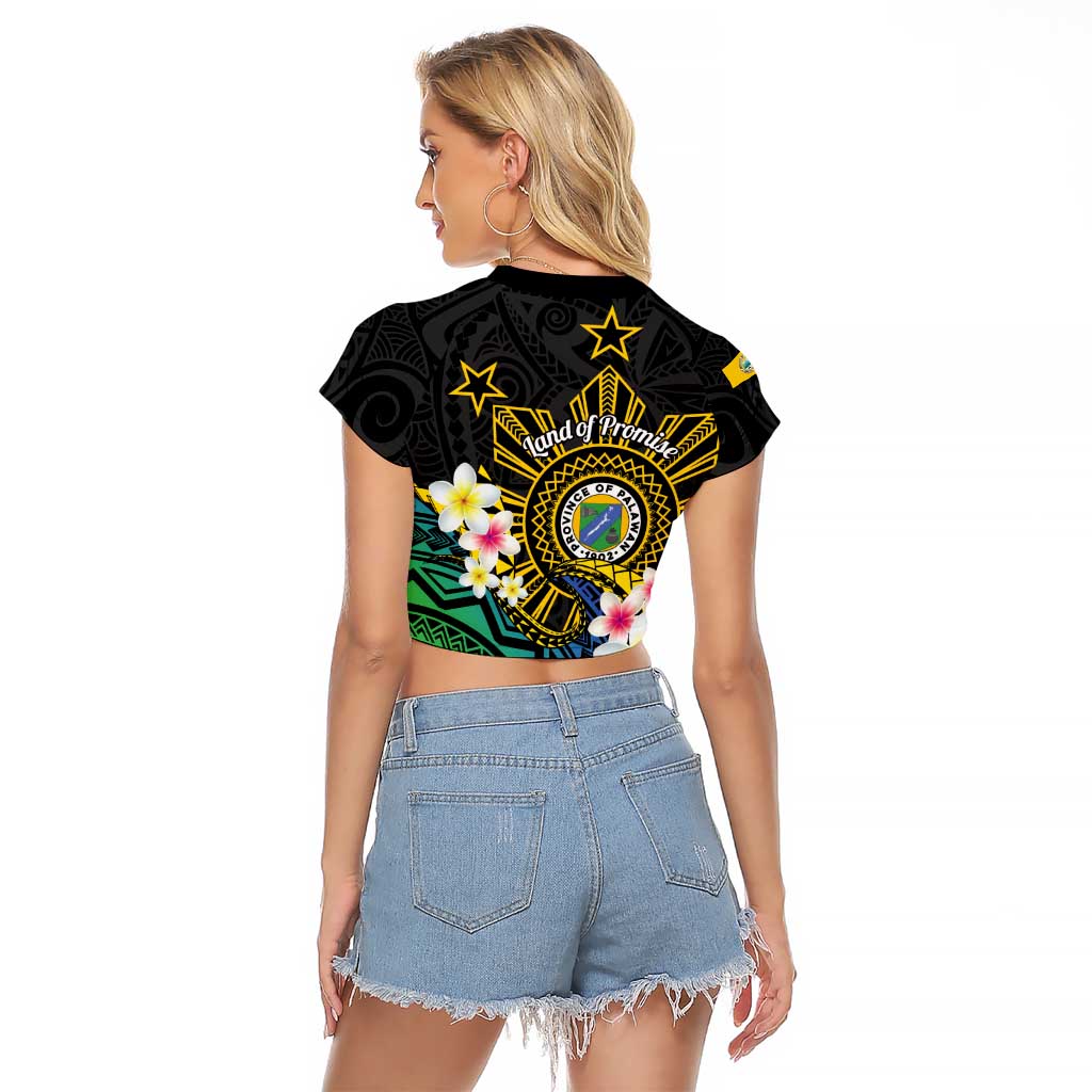 Lalawigan ng Palawan Raglan Cropped T Shirt Philippines Province Land of Promise LT14 - Polynesian Pride