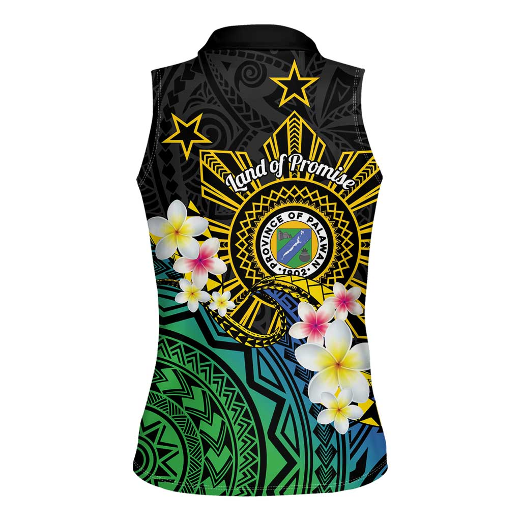 Lalawigan ng Palawan Women Sleeveless Polo Shirt Philippines Province Land of Promise LT14 - Polynesian Pride