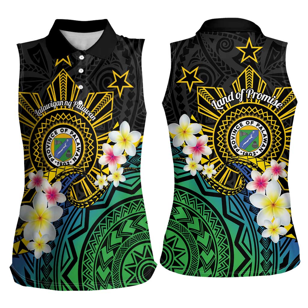 Lalawigan ng Palawan Women Sleeveless Polo Shirt Philippines Province Land of Promise LT14 - Polynesian Pride
