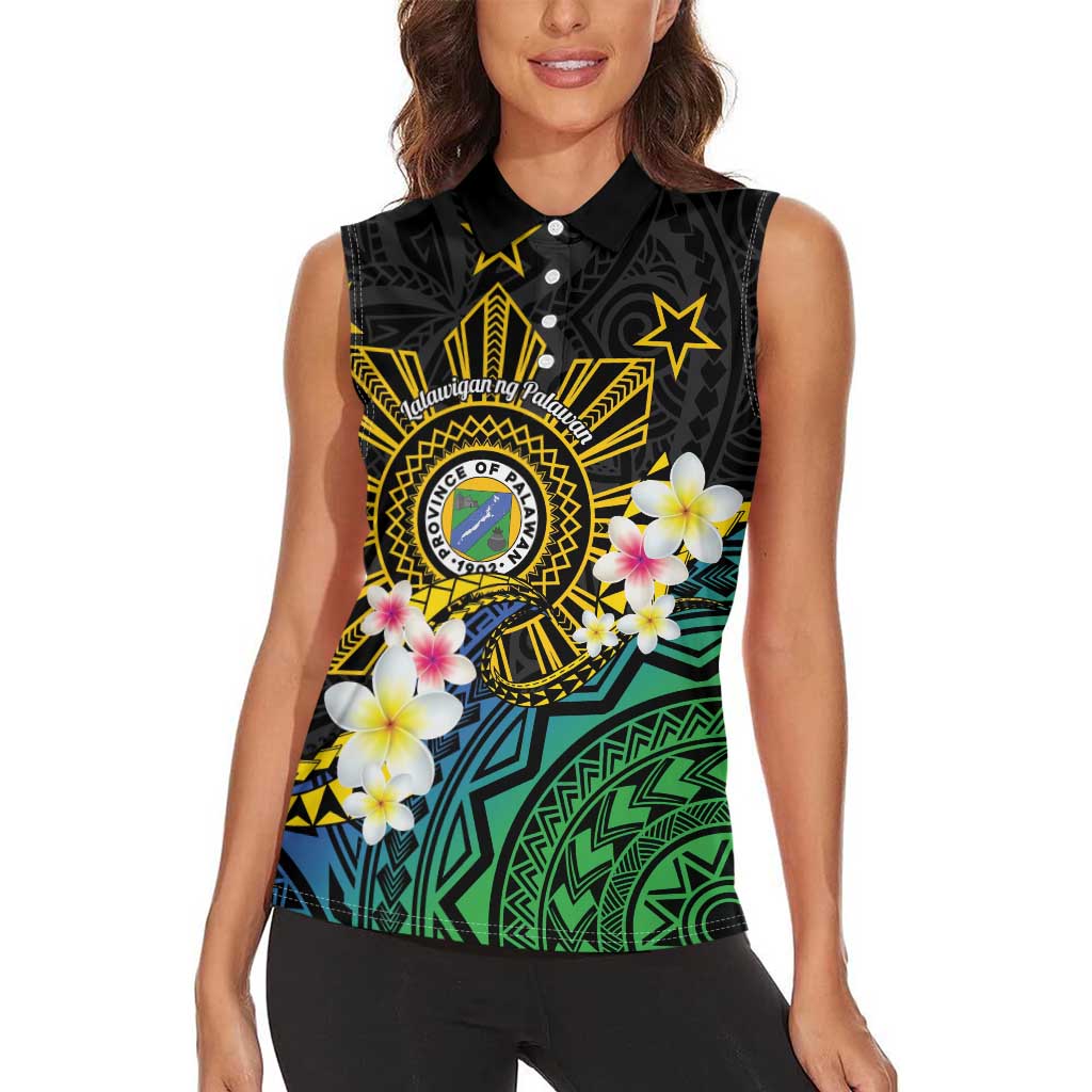 Lalawigan ng Palawan Women Sleeveless Polo Shirt Philippines Province Land of Promise LT14 - Polynesian Pride