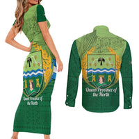 Isabela Philippines Couples Matching Short Sleeve Bodycon Dress and Long Sleeve Button Shirt Queen Province Of The North LT14 - Polynesian Pride