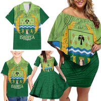 Isabela Philippines Family Matching Off Shoulder Short Dress and Hawaiian Shirt Queen Province Of The North LT14 - Polynesian Pride