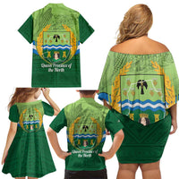 Isabela Philippines Family Matching Off Shoulder Short Dress and Hawaiian Shirt Queen Province Of The North LT14 - Polynesian Pride