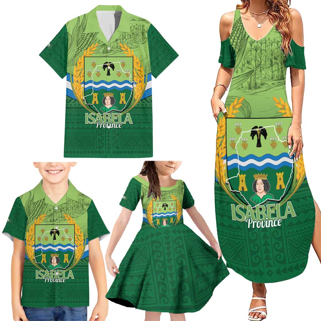 Isabela Philippines Family Matching Summer Maxi Dress and Hawaiian Shirt Queen Province Of The North